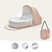 Thumbnail for Baby Crib Multifunctional Folding Newborn Nest Toddler Bed Portable Sun Protection Mosquito Net Infant Camping Bed Travel Cot