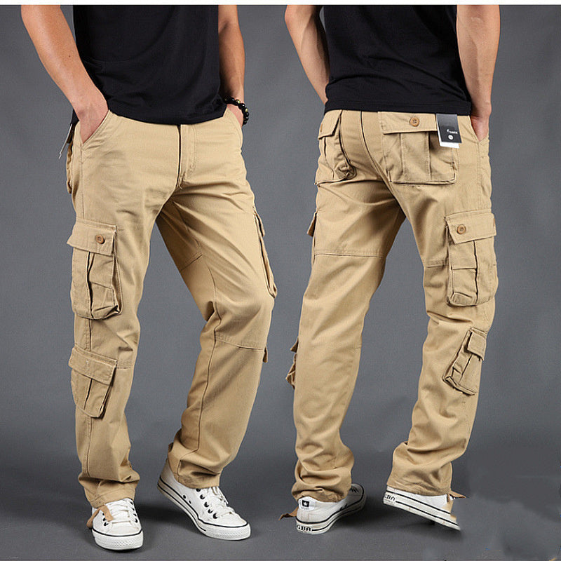 Outdoor Overalls Men's Loose Large Size Multi Pocket Trousers