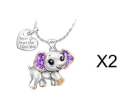 Thumbnail for Women Necklace Blue Cute Elephant Necklace Fashion Cartoon Animal Necklaces For Kids Necklaces Jewelry Gifts