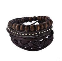 Thumbnail for Leather Bracelet Men Multilayer Bead Bracelet Punk Wrap Bracelets for Women Vintage punk Men Jewelry