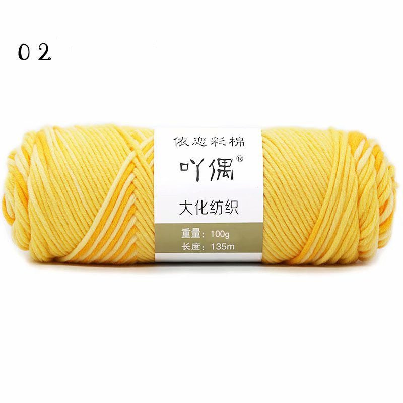 8 Strands Of Gradient Milk Cotton Wool Hand-knitted Medium Thick