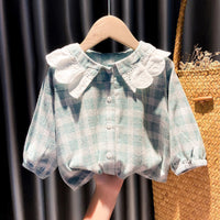 Thumbnail for Girls Shirts Autumn Baby Print Long-sleeved Blouse Doll Shirts Spring and Autumn Clothes Baby Girls Blouse Girl Tops