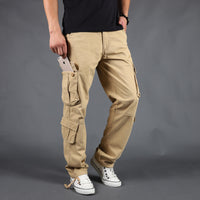 Thumbnail for Outdoor Overalls Men's Loose Large Size Multi Pocket Trousers